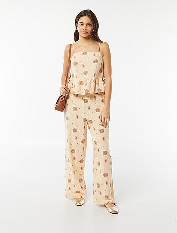 Débardeur à fines bretelles et motif