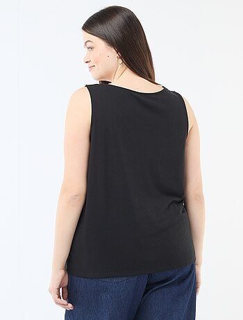 Débardeur col V avec dentelle