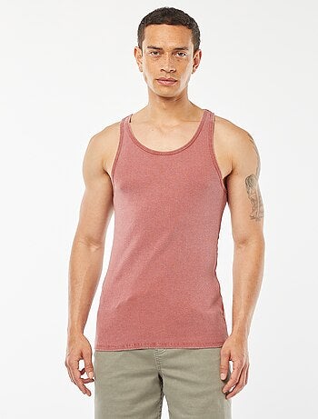 Débardeur côtelé uni