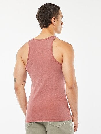 Débardeur côtelé uni