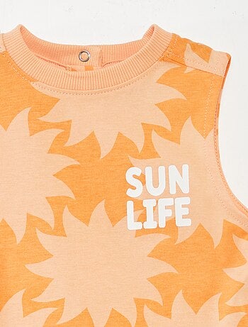 Débardeur en jersey avec message