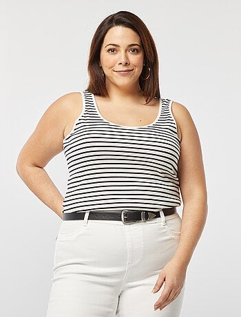 Débardeur fluide en maille côtelée