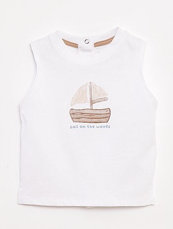 Débardeur imprimé 'bateau'