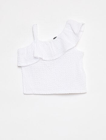 Débardeur stretch en maille gaufrée