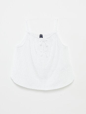 Débardeur uni avec nœuds décoratifs