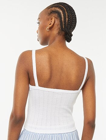 Débardeurs en maille pointelle