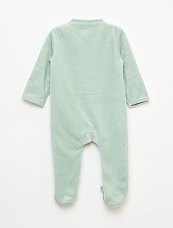 Dors-bien en velours avec ouverture zippée