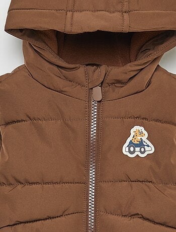 Doudoune à capuche matelassée sans manches