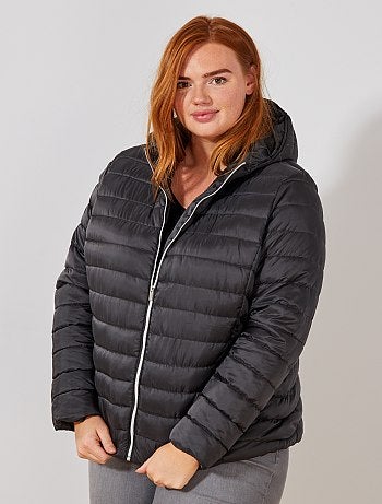 Grande taille femme - Doudoune basique avec capuche - Kiabi