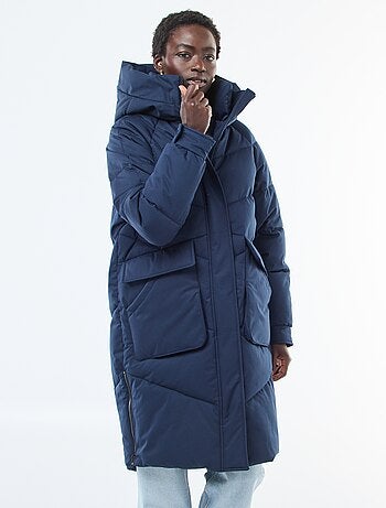 Doudoune chaude longue déperlante à capuche