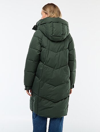Doudoune chaude longue déperlante à capuche