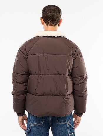 Doudoune déperlante unie avec liens de serrage bas de corps