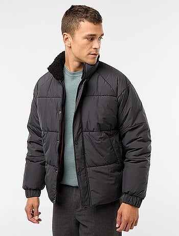 Doudoune déperlante unie avec liens de serrage bas de corps