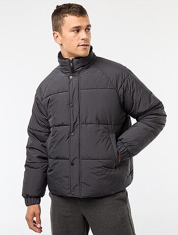 Doudoune déperlante unie avec liens de serrage bas de corps