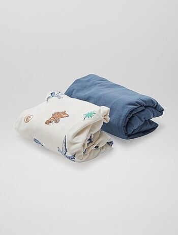 Draps housse 'Jurassic Explorers' - lot de 2