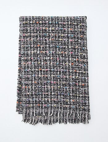 Echarpe à frange multicolore