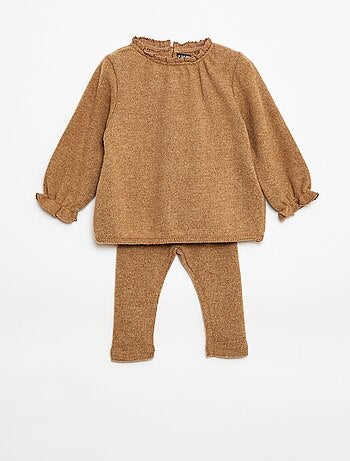 Ensemble 2 pièces en maille doudou