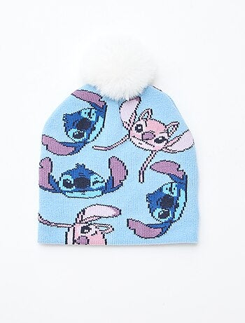 Ensemble bonnet + snood + gants 'Stitch & Angel' - 3 pièces