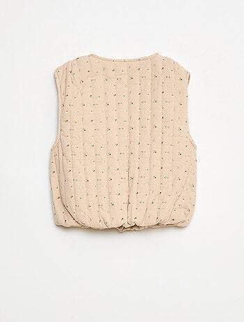 Ensemble côtelé avec veste sans manches - 3 pièces