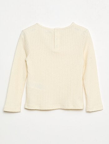 Ensemble côtelé avec veste sans manches - 3 pièces
