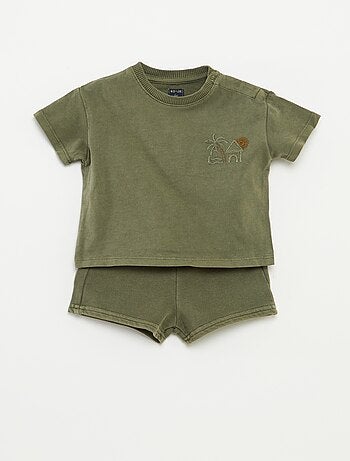 Ensemble court short + t-shirt - 2 pièces