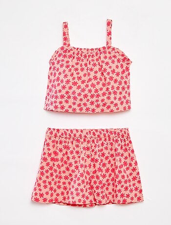 Ensemble court top + short - 2 pièces