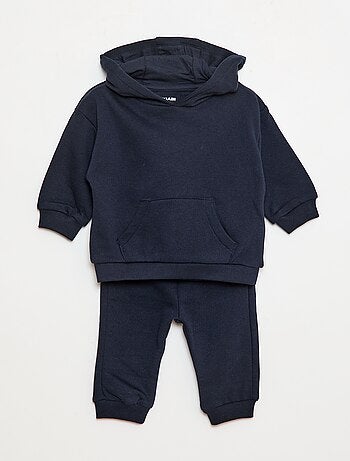 Ensemble de jogging en molleton uni sweat + pantalon - 2 pièces