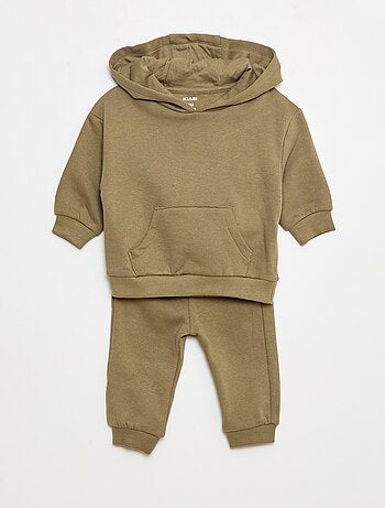 Ensemble de jogging en molleton uni sweat + pantalon - 2 pièces