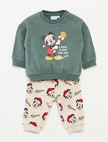 Ensemble de pyjama de Noël 'Disney' 'Mickey' en coton