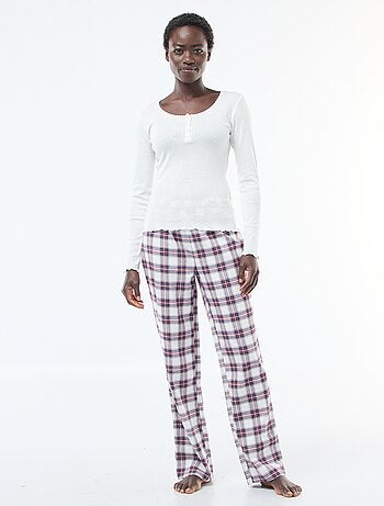 Ensemble de pyjama en flanelle de coton