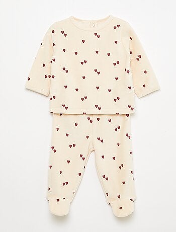 Ensemble de pyjama en polaire avec pieds - 2 pieds