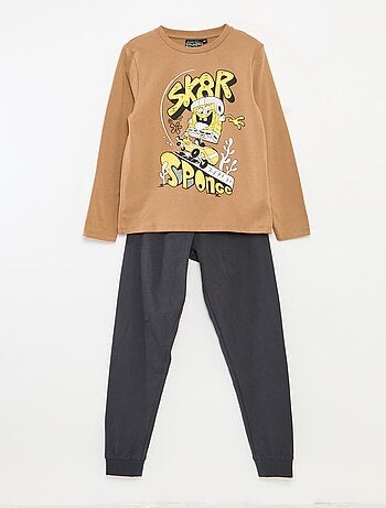 Ensemble de pyjama long 'Bob l'éponge' t-shirt + pantalon - 2 pièces