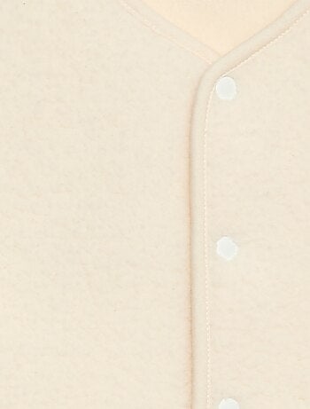 Ensemble de pyjama long en molleton + gilet sans manches effet moutonné - 3 pièces