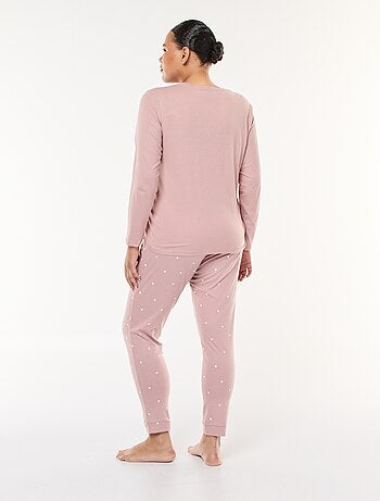 Ensemble de pyjama long imprimé - 2 pièces