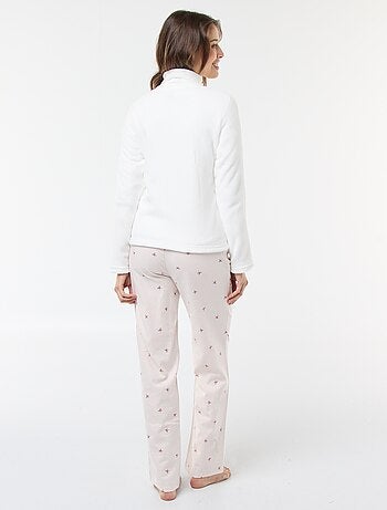 Ensemble de pyjama long + sweat zippé en polaire - 3 pièces