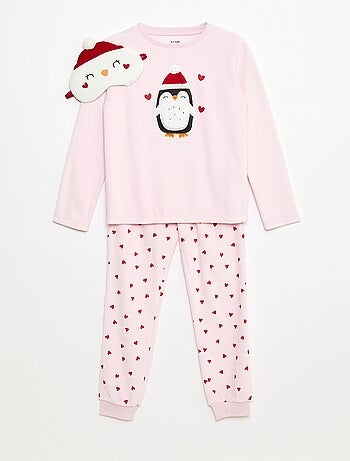 Ensemble de pyjama + masque Noël en velours
