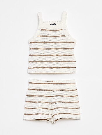 Ensemble débardeur + short - 2 pièces
