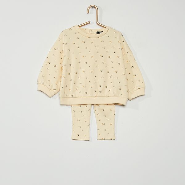 Ensemble Deux Pieces Bebe Fille Beige Kiabi 10 00