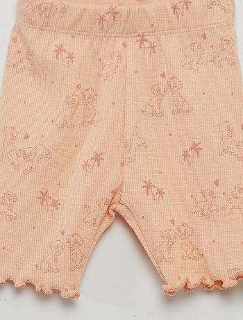 Ensemble 'Disney' body côtelé + Legging court