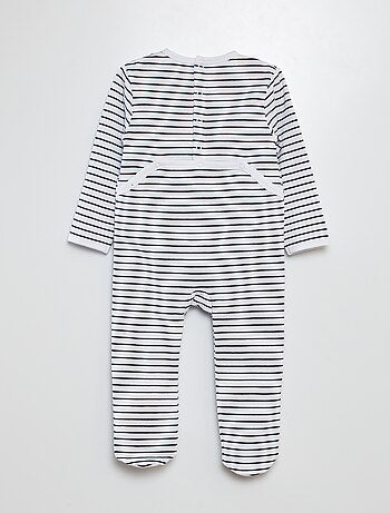 Ensemble dors-bien + body + bavoir - Saint-Valentin