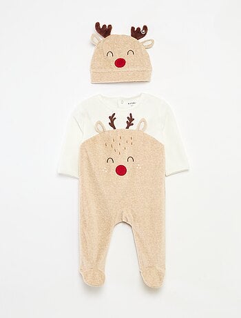 Ensemble dors bien + bonnet Noël