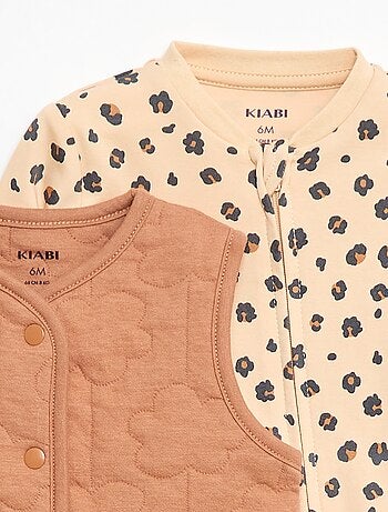 Ensemble dors-bien + gilet matelassé