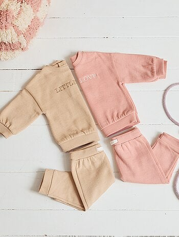 Ensemble en molleton sweat + pantalon - 2 pièces