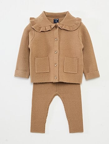 Ensemble en tricot gilet + legging