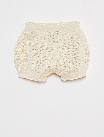 Ensemble en tricot t-shirt + short + bandeau - 3 pièces
