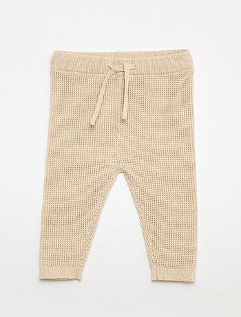 Ensemble gilet cache cœur + legging en maille - 2 pièces