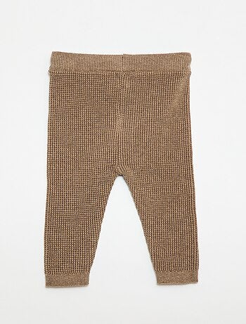 Ensemble gilet cache cœur + legging en maille - 2 pièces