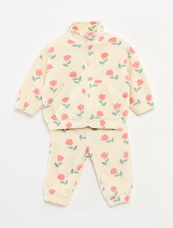 Ensemble jogging en polaire veste zippée + pantalon - 2 pièces