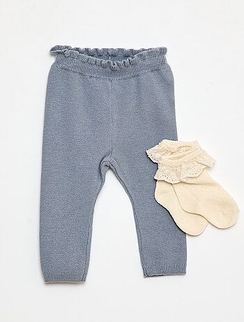 Ensemble Legging fantaisie + chaussette en dentelle