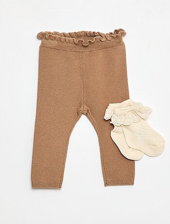 Ensemble Legging fantaisie + chaussette en dentelle
